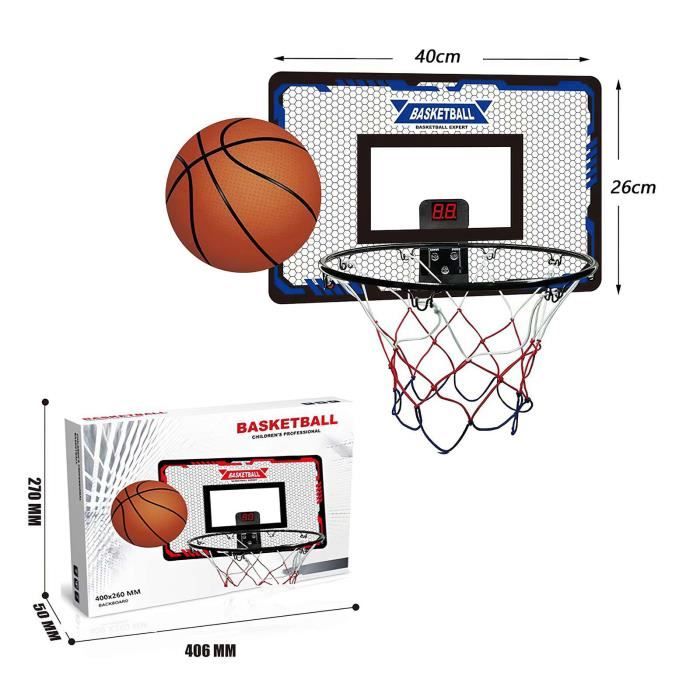 Panier de Basket Interieur Porte Ensemble de Basket pour Adulte Enfant Portable Mobile Mini Panier de Basket Sport Basket-Ball C54 - Sport