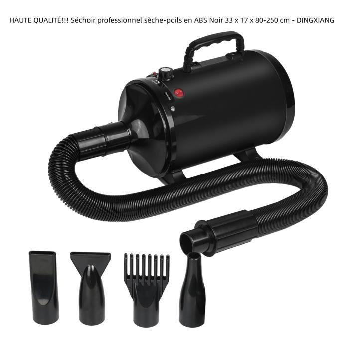 Meilleurs prix pour HAUTE QUALITÉ!!! Séchoir professionnel sèche-poils en ABS pour animaux de compagnie Noir 33 x 17 x 80-250 cm - DINGXIANG