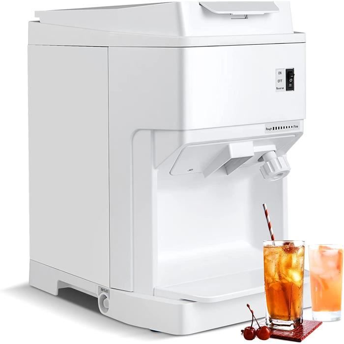 RELAX4LIFE Broyeur à Glace Électrique 350W, 5,1L Machine à Glace Pilée en ABS de 320TR/Min, pour Maison/Bar/Supermarché/Restaurant