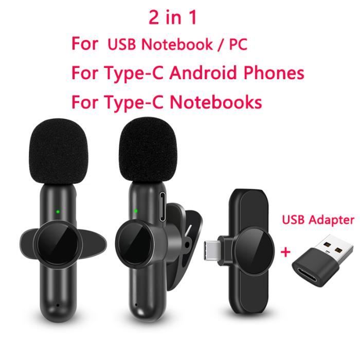Microphones À Pince Sans Fil, Enregistrement De Téléphone Uhf