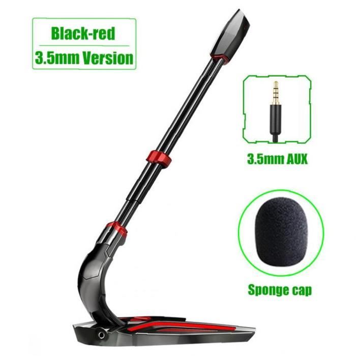 CMTECK Microphone D'ordinateur USB Omnidirectionnel Plug & Play Pour PC Et Ordinateur Portable Col De Cygne Reglable A 360 Degres Bouton Muet Avec Indicateur Led Suppression Du Bruit Compatible