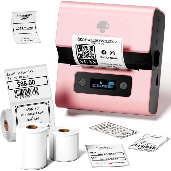 Phomemo M220 Imprimante D'étiquettes Bluetooth Étiqueteuse Imprimante