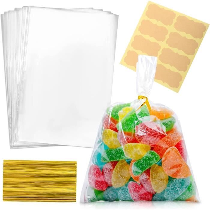 Sachet Plastique Transparent Sachet Biscuit Noel- 120 PCS Sachet