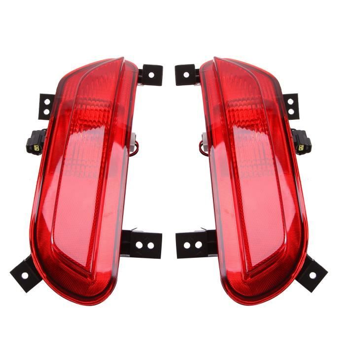Paire De Lentilles Réflecteur Pare-chocs Arrière Pour Volvo S40 V50 2008-2012 - Rouge, Neuves