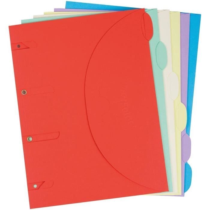 Folder Rangement Smartfolder Assortis - Pack de 6 Pochettes de Rangement - format A4182 ...