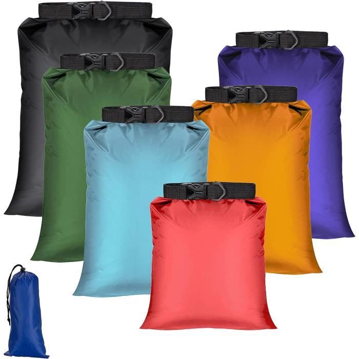 Lot De 3 Sacs étanches Lixada – 1L, 2L, 3L – Ultralégers – Enroulables – Pour Kayak, Randonnée, Camping, Voyage