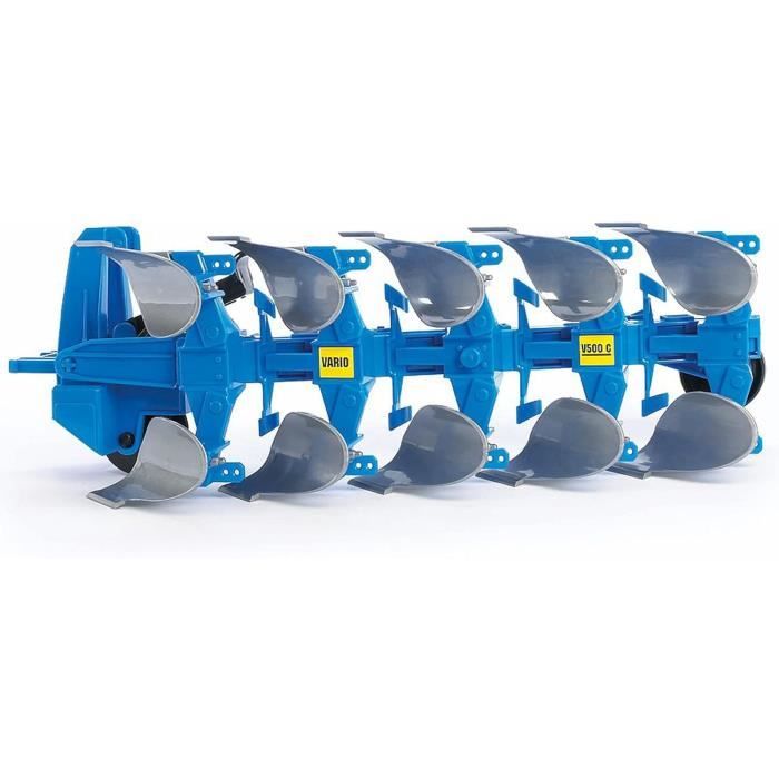 Bruder 02331 – Charrue Réversible LEMKEN 1/16 – Accessoire Tracteur Agricole Jouet