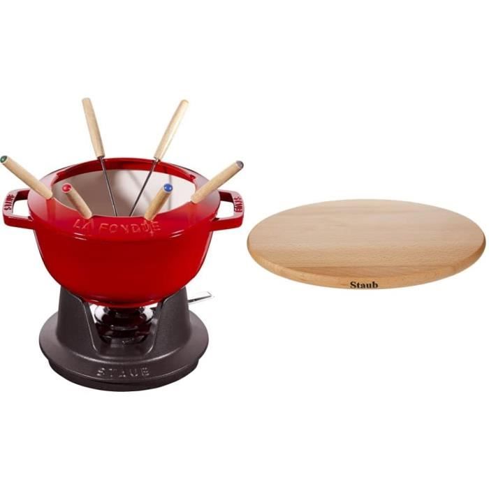 STAUB Service a Fondue en Fonte, avec 6 Fourchettes a Fondue, pour