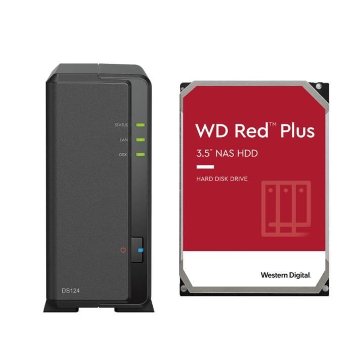 NAS Synology DS925+ Bundle 40TB - 4 Baies, Processeur AMD Ryzen, 4 Go RAM, Ports 2.5 GbE, Avec Disques WD Red Plus 10To