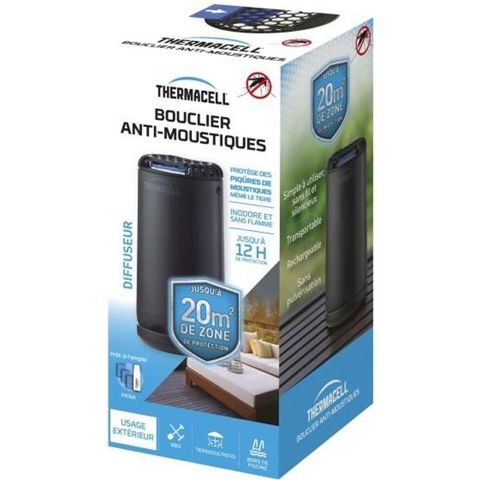 THERMACELL THPATIONOIR Bouclier AntiMoustiquesDiffuseur Noir