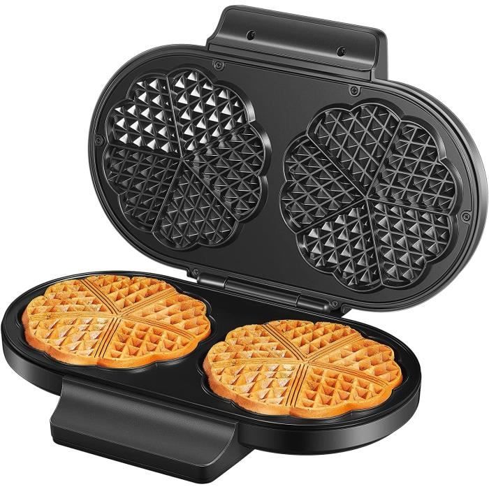 Gaufrier Professionnel 1200W ZEEGMA - Double Plaque Antiadhésive, Température Réglable, Pour Gaufres Belges Épaisses