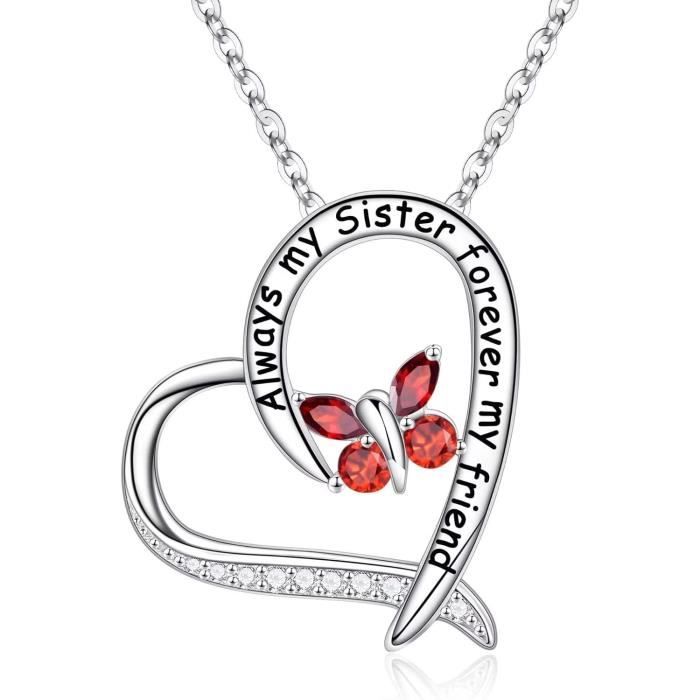 Collier en argent sterling avec perles et papillons