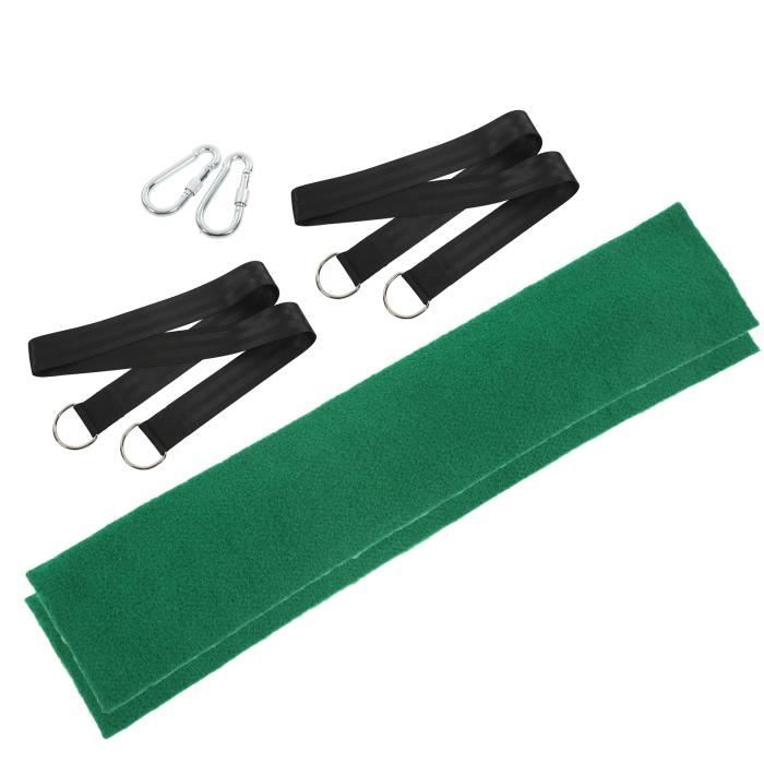Kit Suspension Balançoire – 2 Sangles Nylon, 2 Crochets Acier, 1 Sac – Pour Hamac, Entraînement Fitness, Jeux Extérieurs
