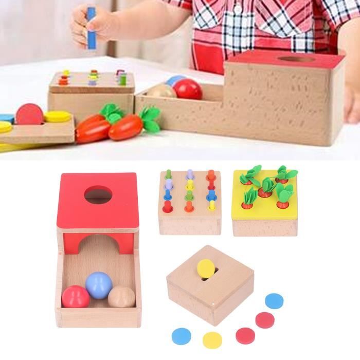 Jeu D'Équilibre 4 En 1 – Tour En Bois Montessori 54 Blocs – Jeu De Société Éducatif – Dès 3 Ans – Cadeau Famille