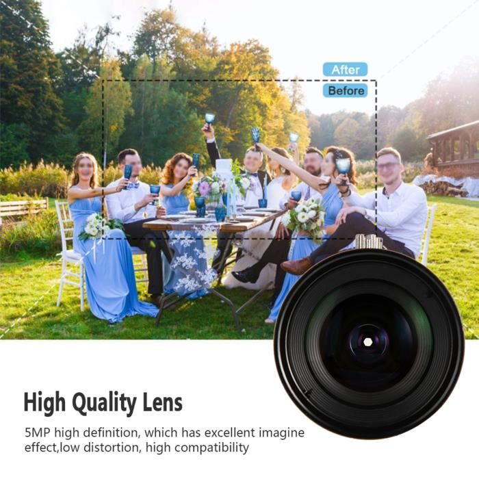 Objectif de caméra 8mm-5MP C Mount Security Camera Aperture Lens Surveillance System Abilityshop