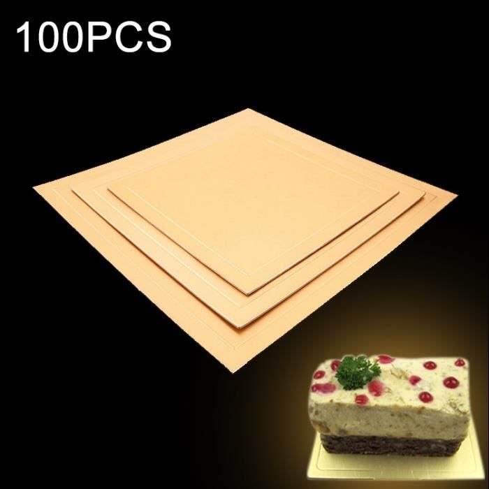 100 Pcs Pad En Carton Carre Gateau Dore Mousse Tapis De Moussetaille 28 X 28cm Or Cdiscount Maison