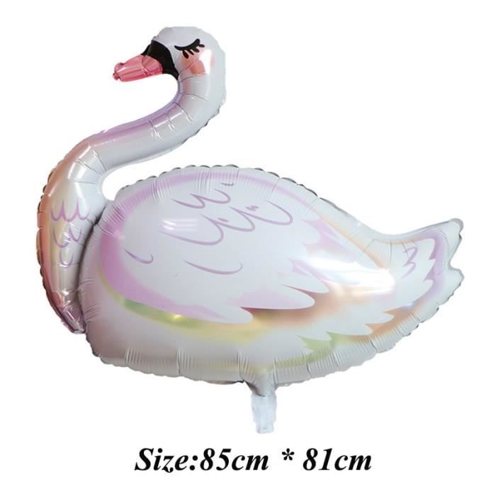 1 Pieces Cygne Blanc Ballon Flamant Rose Couronne Ballons Joyeux Anniversaire Fete Decorations Beb Swan Cdiscount Maison
