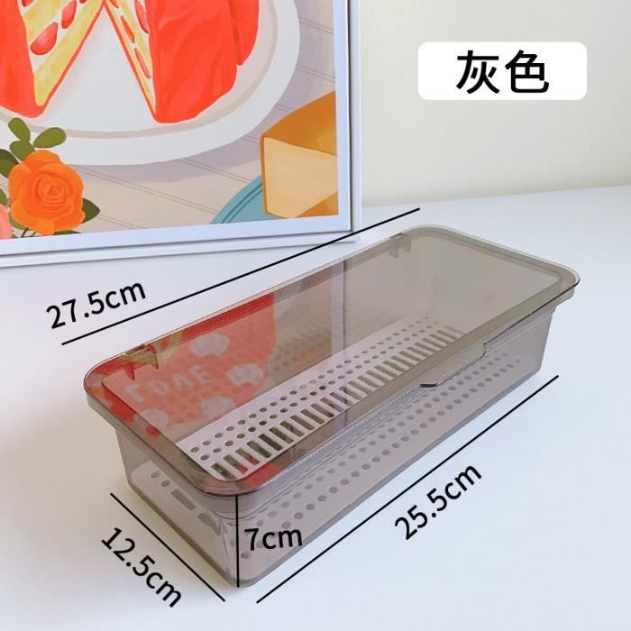 Boîte De Rangement Pour Pinceaux D'artiste 33 Cm - Plastique Blanc Avec Couvercle à Charnière - Pour Peinture, Dessin, Fournitures