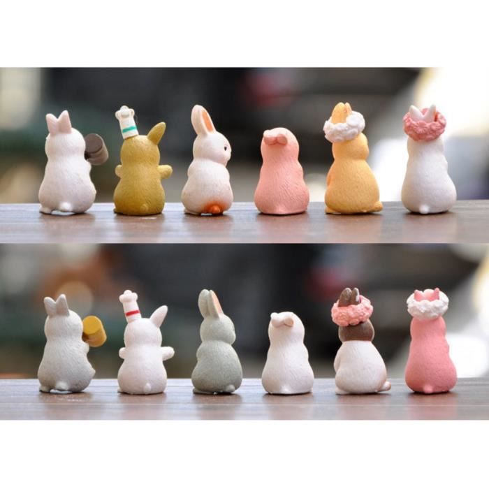 Figurine Lapin En Ciment Gris - Déco Design Animaux - Neuve