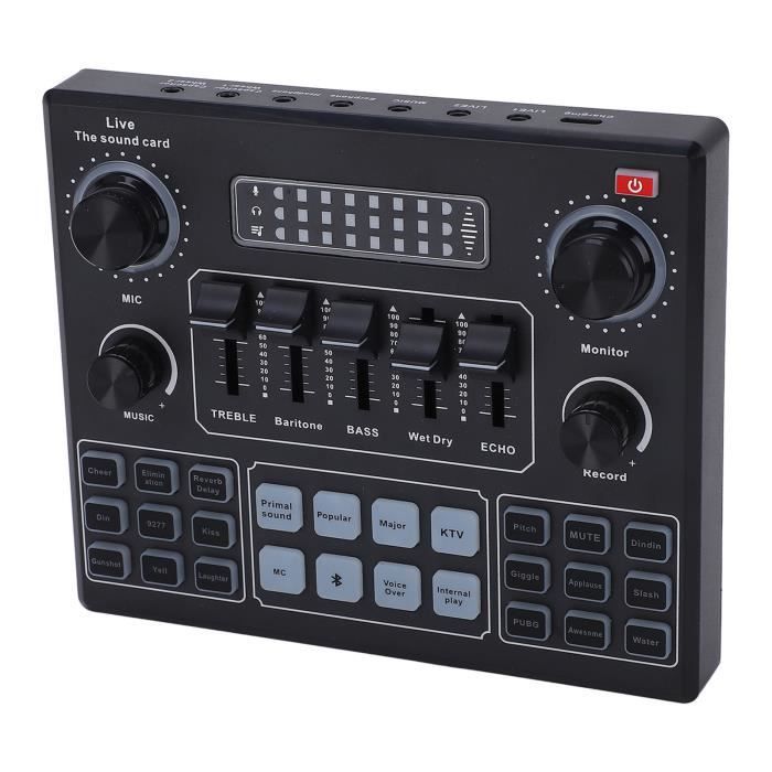 Carte Son Live Compacte Pour Streaming - Mixeur Audio PC, Traitement Vocal, Réduction De Bruit - Plug & Play
