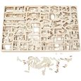 Kit de 34 pièces pour Meubles de Maison de poupée Puzzle 3D en Bois Bricolage Modèles Miniatures Accessoires de Maison de pou 282-1