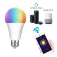 Ampoules LED RGB Intelligente Wifi Smart Bulb, Ampoule Connectee Alexa,Google Home, Commande De Téléphone 2 Pack-1