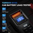 Testeur de batterie de voiture 12 V, TOPDON BT20 testeur de charge/tension de batterie 100-2000CCA via application-1