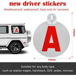 Autocollant Disque A "Jeune Conducteur" - Rond 10 Cm - Sticker Permis à Poser