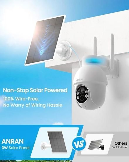 Anran Outdoor Security Camera Wireless Solar Powered ANRAN 5MP