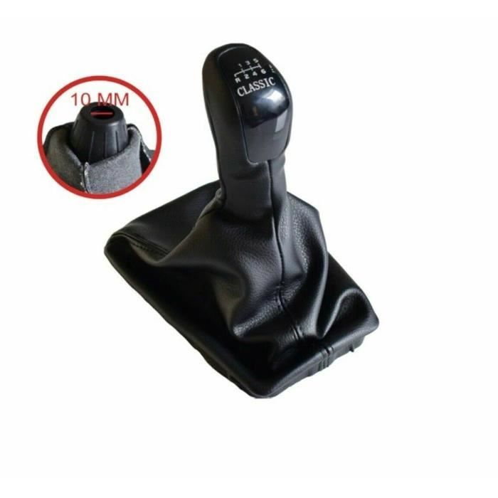 KUBYMOTO Pommeau De Levier De Vitesse Avec Soufflet Pour Benz Classe C W204 C204 2007-2013 Noir/gris Moka