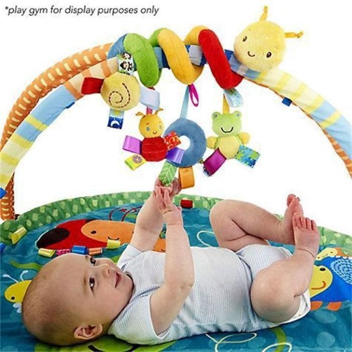 Jouet en spirale siège bébé,Spirale Jouets Suspendre à la Poussette ou berceau,Jouet de Peluche pour Jouet de Jeu D'éducation rose - Puériculture & Eveil bébé