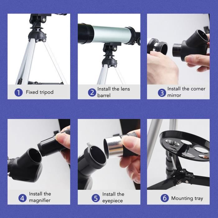 Télescope D'Astronomie Pour Enfants - Télescope Réfracteur Avec Trépied - Jouet Scientifique Pédagogique