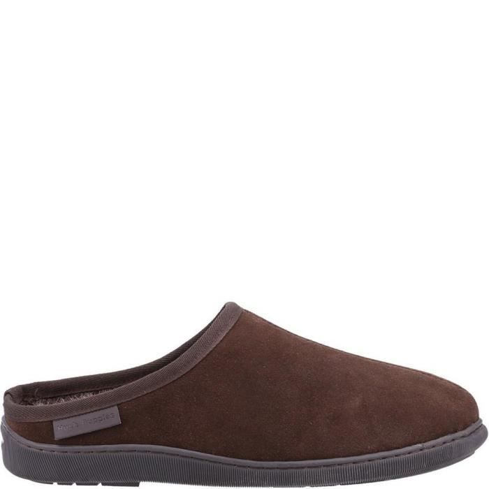 Chaussons Hush Puppies Marron Suédé - Taille US 7.5 Large (W) - Occasion, Style Booties à Talon Bas