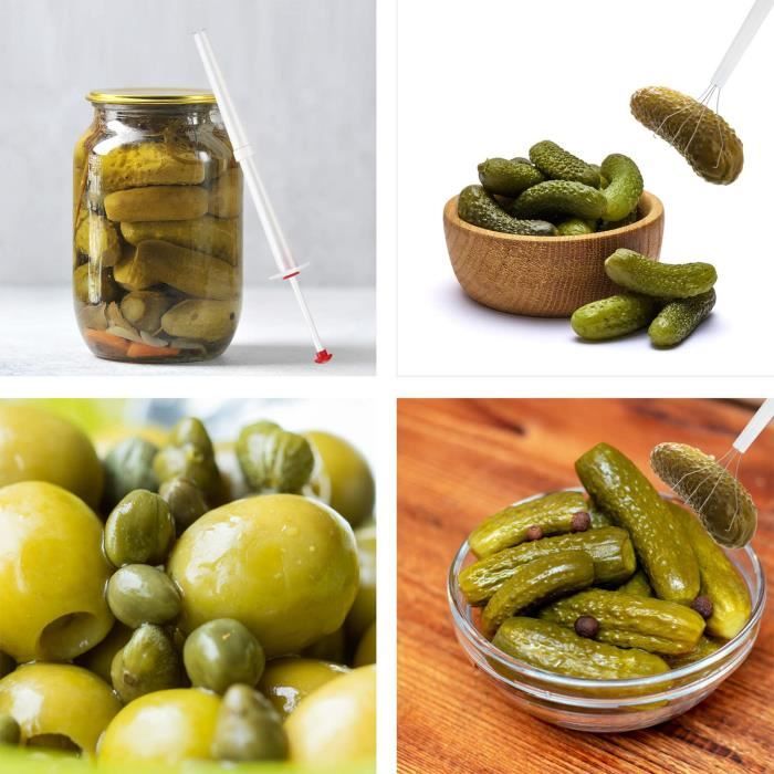 Pince à cornichons de Luxe | Outil de ramassage à 4 Griffes de 8 Pouces