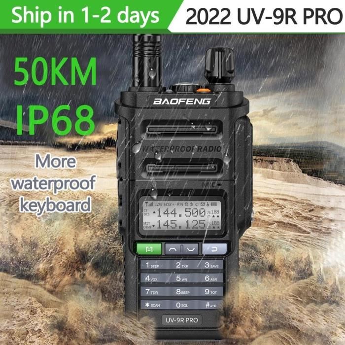 ZS10718-Baofeng talkie walkie 2022 Pro étanche IP68. haute