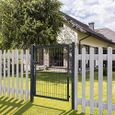 NAIZY Portail de Jardin Acier galvanisé 125x100CM Porte de clôture, Portillon de Jardin en Maille Robuste et Durable Anthracite-2