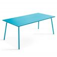 Ensemble table de jardin et 8 chaises - Acier - Palavas - Bleu-2