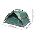 Tente pop - up imperméable à double couche tente automatique portable pour camping - Vvikizy - 3-4 adultes - 220x200x140cm-2
