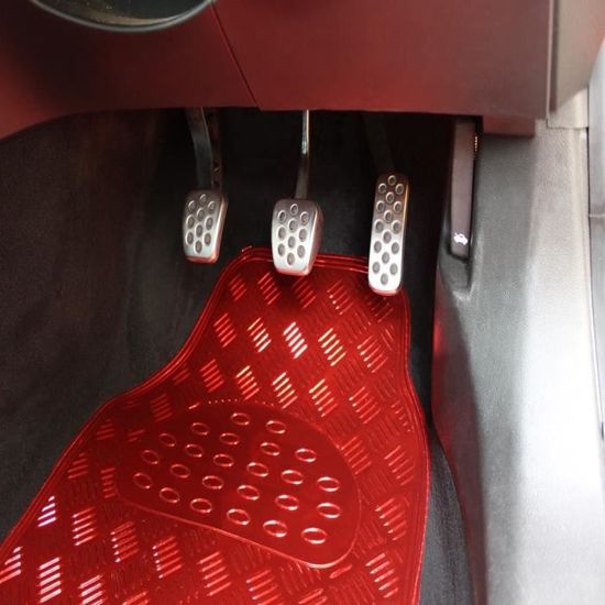 JVL Titan Tapis de voiture universel avec dos en caoutchouc, Rouge