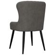 &&2317Lot de 6 Chaises de salle à manger Chaises de Salon Design Scandinave - Ensemble de 6 Fauteuil chaises Gris Velours-3