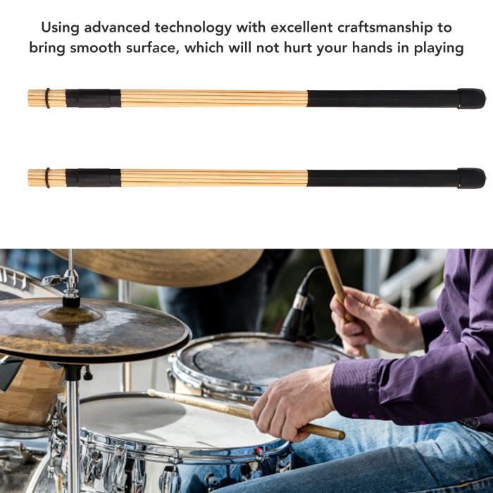 Akozon Accessoires de percussion 1 paire de baguettes en bambou baguettes  de batterie de jazz accessoires d'instruments à - Cdiscount Instruments de  musique