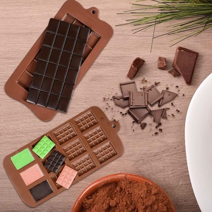 YXHZVON Lot de 3 Moules à Chocolat en Silicone 6 Unités 5 Grilles