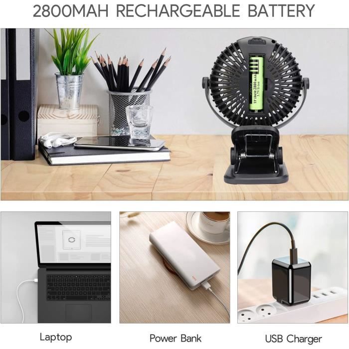 Ventilateur De Table Portable Pliable Rechargeable à 3 Vitesses - Vert - | Vente En Ligne Électroménager - Cuisine - Maison - Electronique - Téléphonie