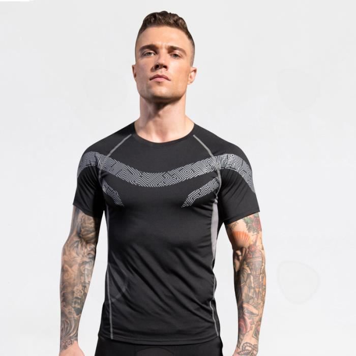 T shirt noir moulant homme deals