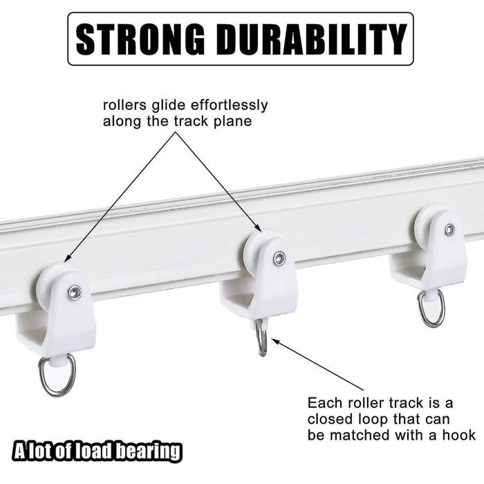Rail de rideau de plafond flexible, 3 Mètres Rail de Rideau incurvé Rail de rideau de plafond flexible, 3 Mètres Rail de Rideau incurvé
