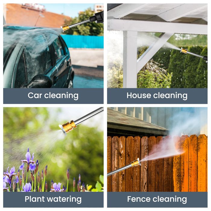 Nettoyeur Haute Pression Sans Fil 200Bar, Pistolet à Eau Portable Pour