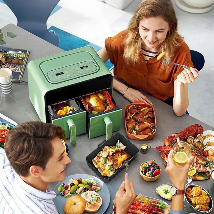 2 Pièces Moule Air Fryer, pour Ninja Double Stack SL400EU,Silicone