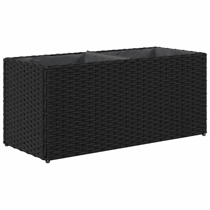 （Noir）Pots & cache-pots - Jardinière - avec 2 pots noir 72x30x32 cm ...