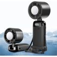 Petit Ventilateur Portable, Ventilateur à main usb Portatif Portable Rechargeable avec 5 vitesses écran LED Noir