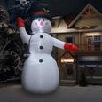 #26961 Bonhomme de neige - Personnage de Noël Décoration de Noël gonflable avec LED IP44 600 cm XXL Meuble©-0